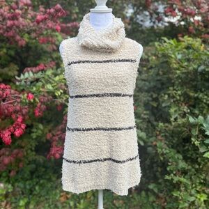 Lilla P Sleeveless Sweater Cream with Black Medium